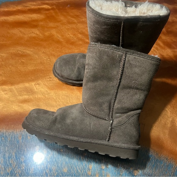 Bear Paw Elle Leather and Shearling Short Boots size 9 glittery - Picture 2 of 10